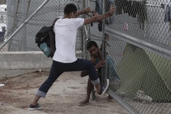 Flüchtlinge auf der griechischen Insel Lesbos.