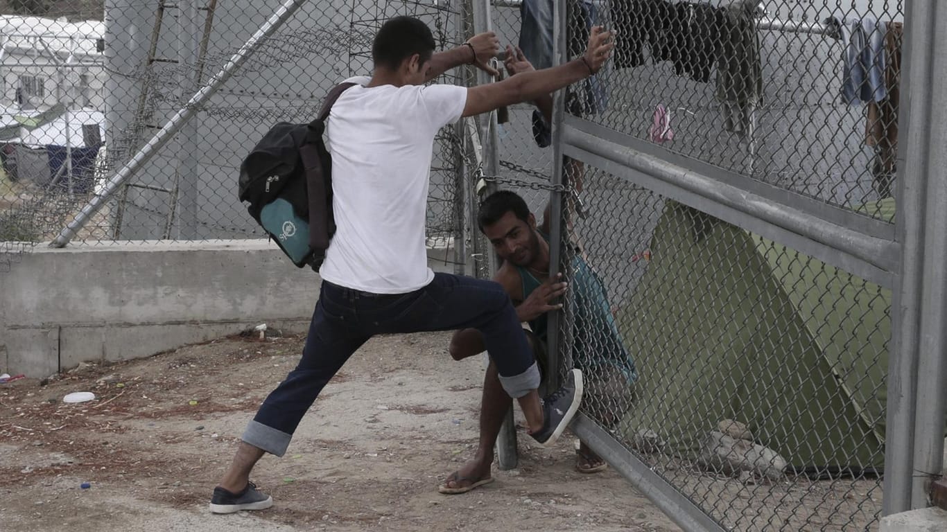 Flüchtlinge auf der griechischen Insel Lesbos.