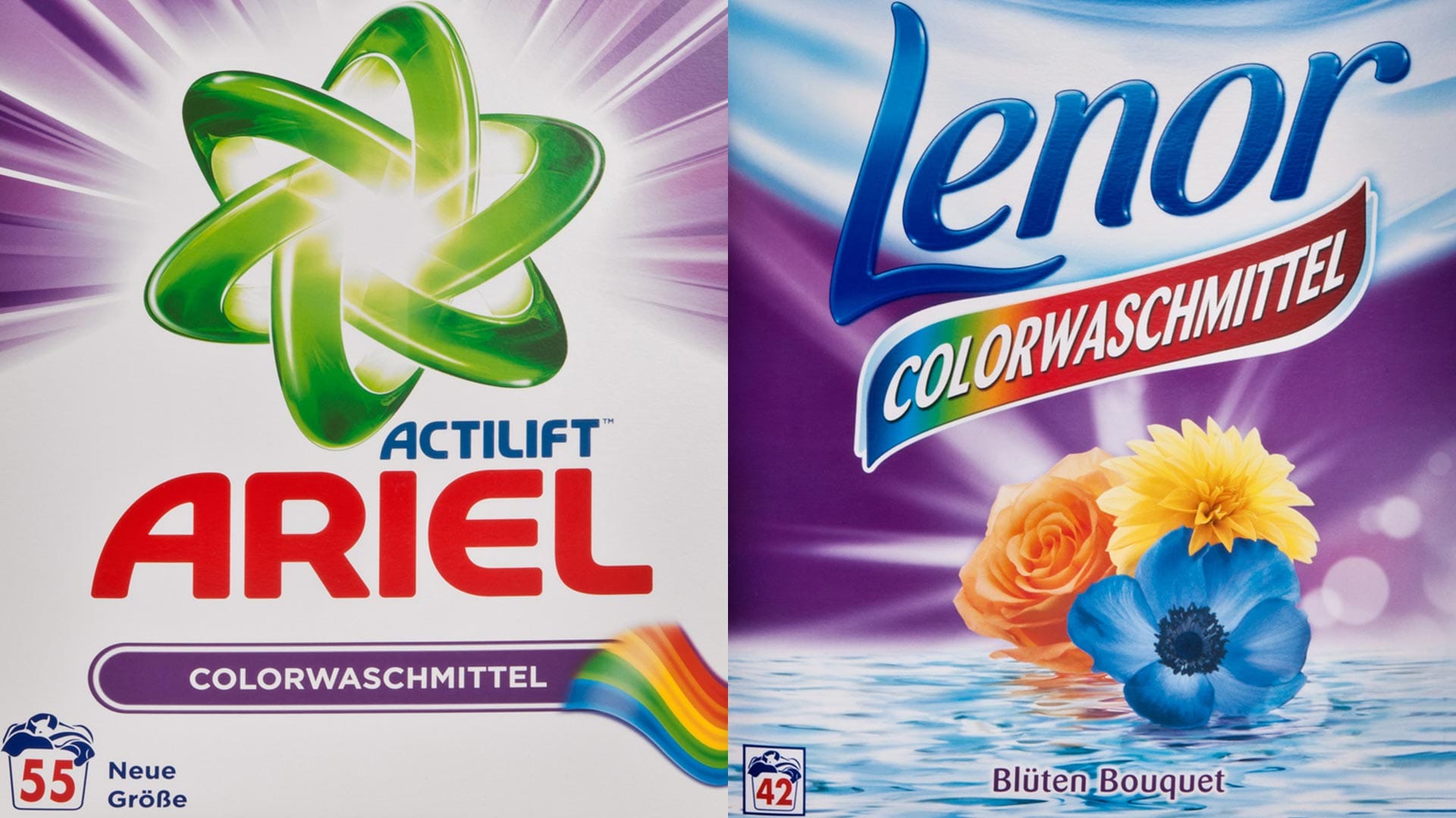 Die Großpackungen von Ariel und Lenor konnten bei der Stiftung Warentest nicht überzeugen.