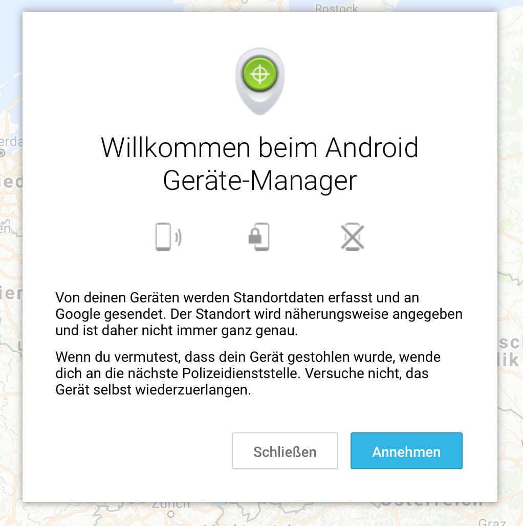 Über den Android-Geräte-Manager lässt sich ein Android-Gerät im Notfall aus der Ferne löschen.