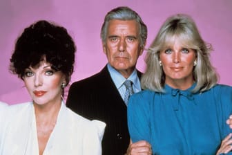 Joan Collins, John Forsythe und Linda Evans (v. li.) waren die Gesichter des Original-"Denver-Clans".