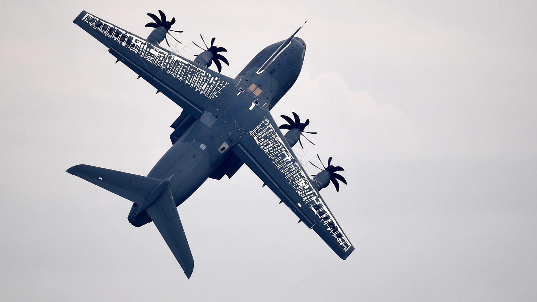 Eine A400M von Airbus im Mai bei der Internationalen Luft- und Raumfahrtmesse ILA in Berlin.