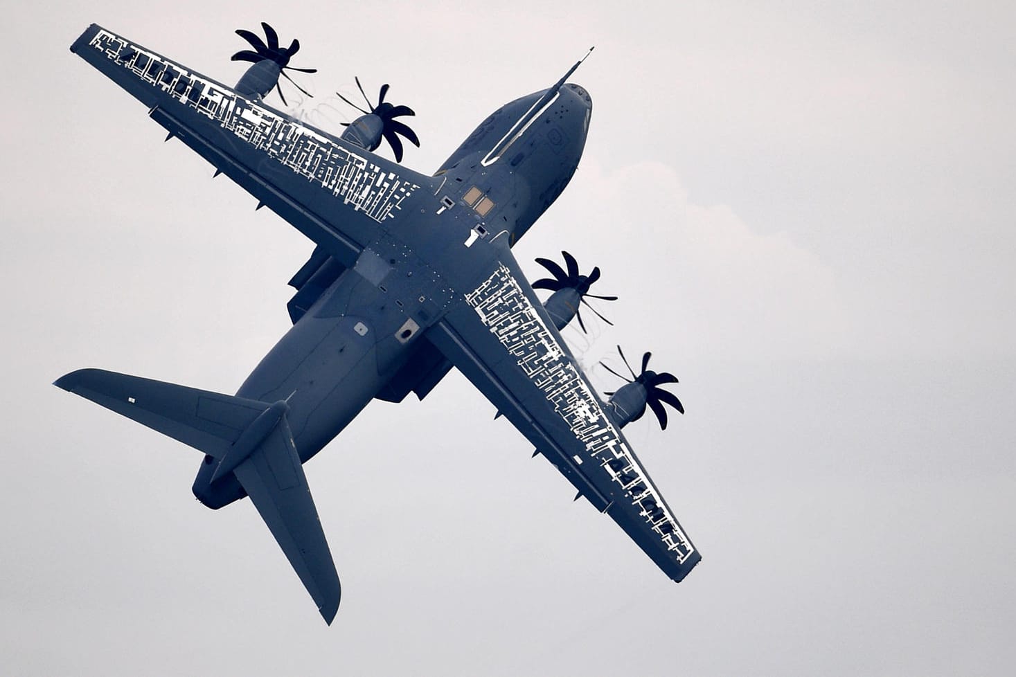 Eine A400M von Airbus im Mai bei der Internationalen Luft- und Raumfahrtmesse ILA in Berlin.