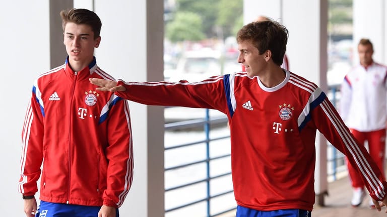 Lucas Scholl (li.) und Gianluca Gaudino im Dress der Bayern.