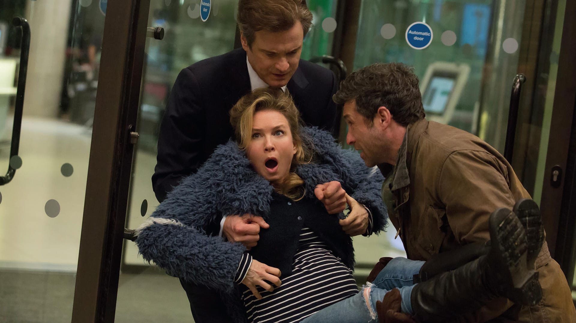 Wer ist denn nun der Vater? Die schwangere Bridget (Renée Zellweger) mit ihren Verehrern Mark (Colin Firth, l.) und Jack (Patrick Dempsey, r.).