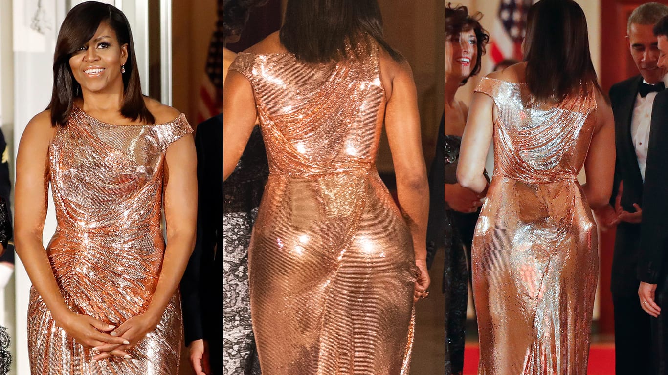 Michelle Obama - von vorne und hinten ein Blickfang.