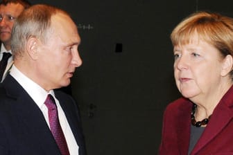 Wladimir Putin wurde in Berlin von Angela Merkel empfangen.
