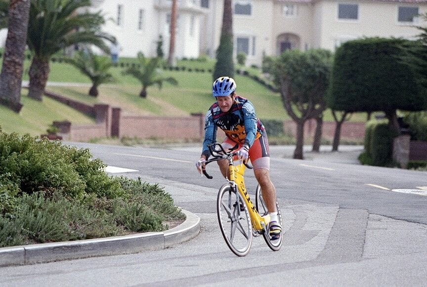 Robin Williams war regelmäßig mit dem Fahrrad unterwegs.