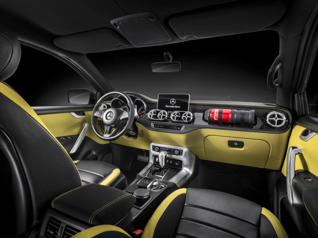 Selbst in der Nutzfahrzeug-Version ansprechend: Innenraum der neuen Mercedes X-Klasse.