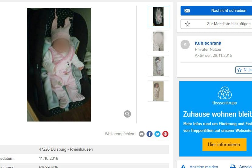 Gerichtsentscheid über "Ebay-Baby" steht bevor.