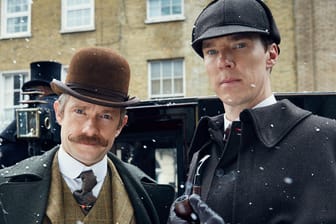 Martin Freeman als Dr. Watson und Benedict Cumberbatch als Holmes in "Sherlock".