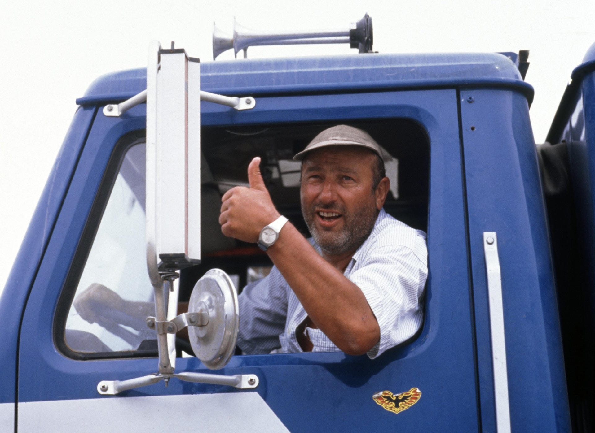 Eine weitere Kultrolle des Schauspielers war die des Truckers Franz Meersdonk in der Serie "Auf Achse" (1977-1992).