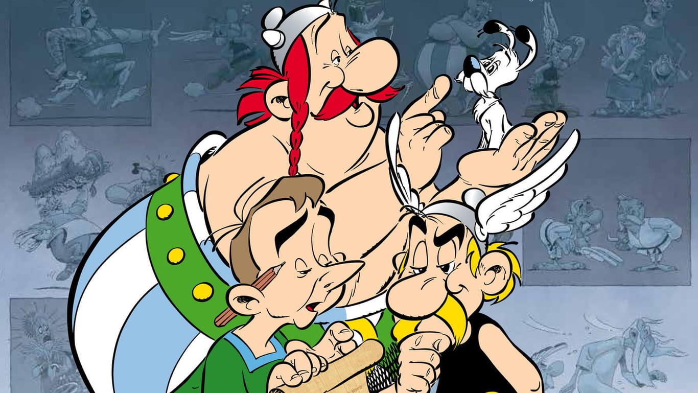 Das ist der Titel des von Albert Uderzo neu gezeichneten Titel des Comics "Asterix erobert Rom".