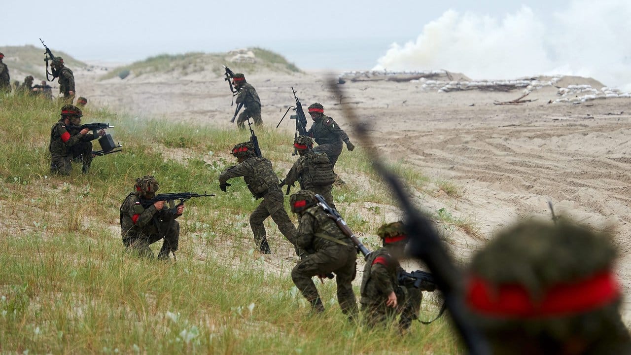 Etwa 6000 Nato-Soldaten nahmen am "Baltops"-Manöver in Estland, Finnland, Deutschland, Schweden und Polen teil. Etwa 6000 Nato-Soldaten nahmen am "Baltops"-Manöver in Estland, Finnland, Deutschland, Schweden und Polen teil.