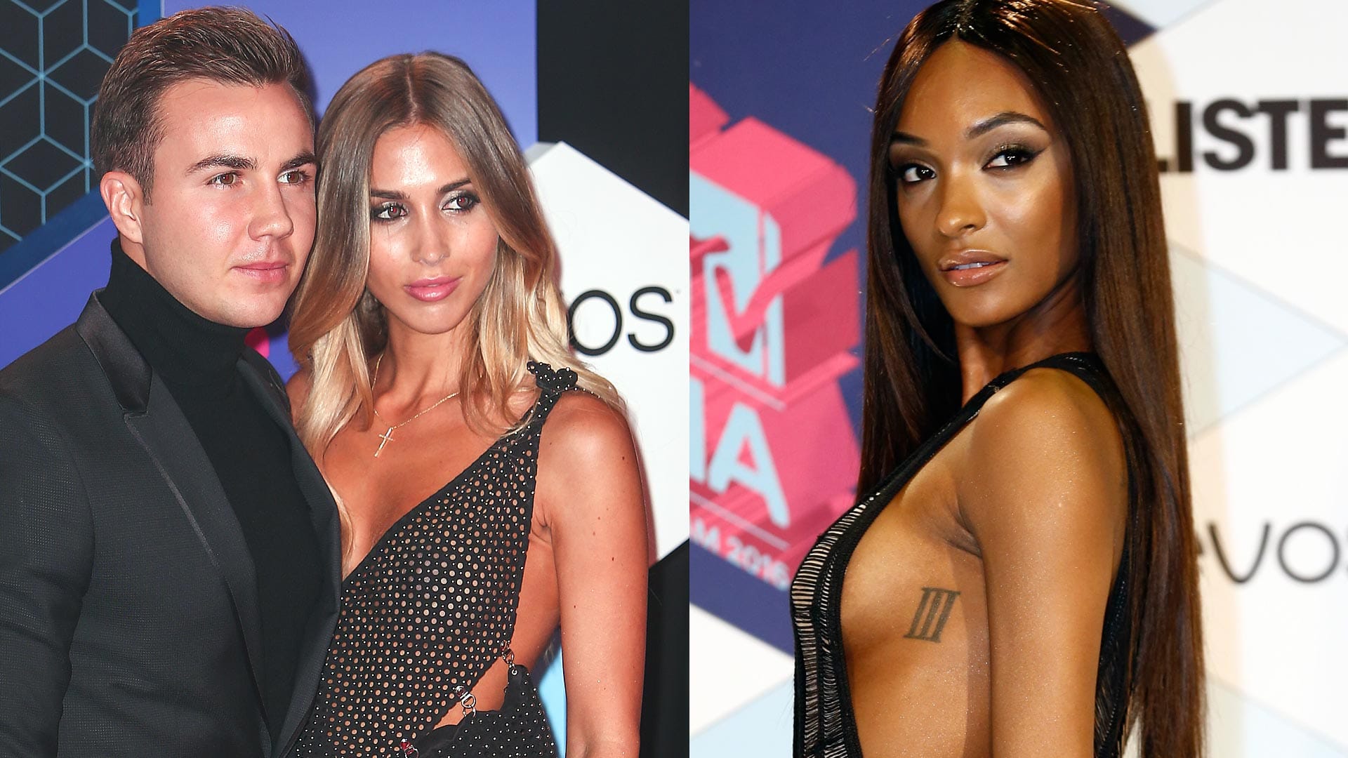 Mario Götzes Freundin Ann-Kathrin Brömmel lässt tief blicken, Model Jourdan Dunn ist nicht nur von der Seite ein Hingucker.