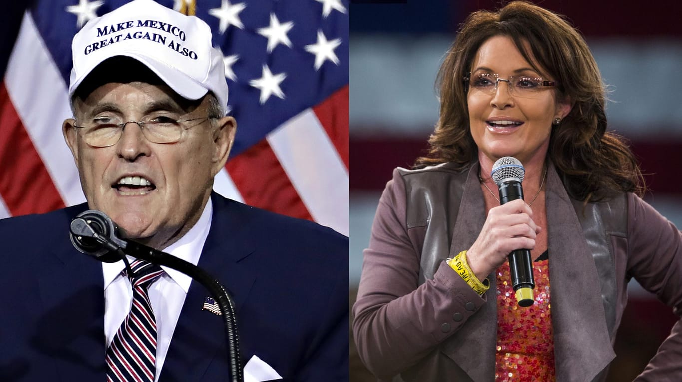 Rudy Giuliani und Sarah Palin könnten in Trumps Kabinett sitzen.