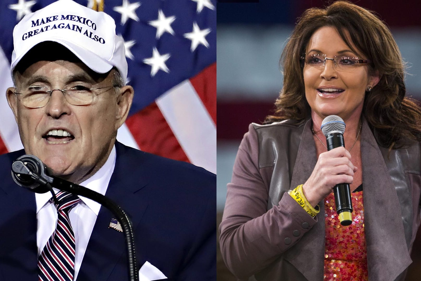 Rudy Giuliani und Sarah Palin könnten in Trumps Kabinett sitzen.