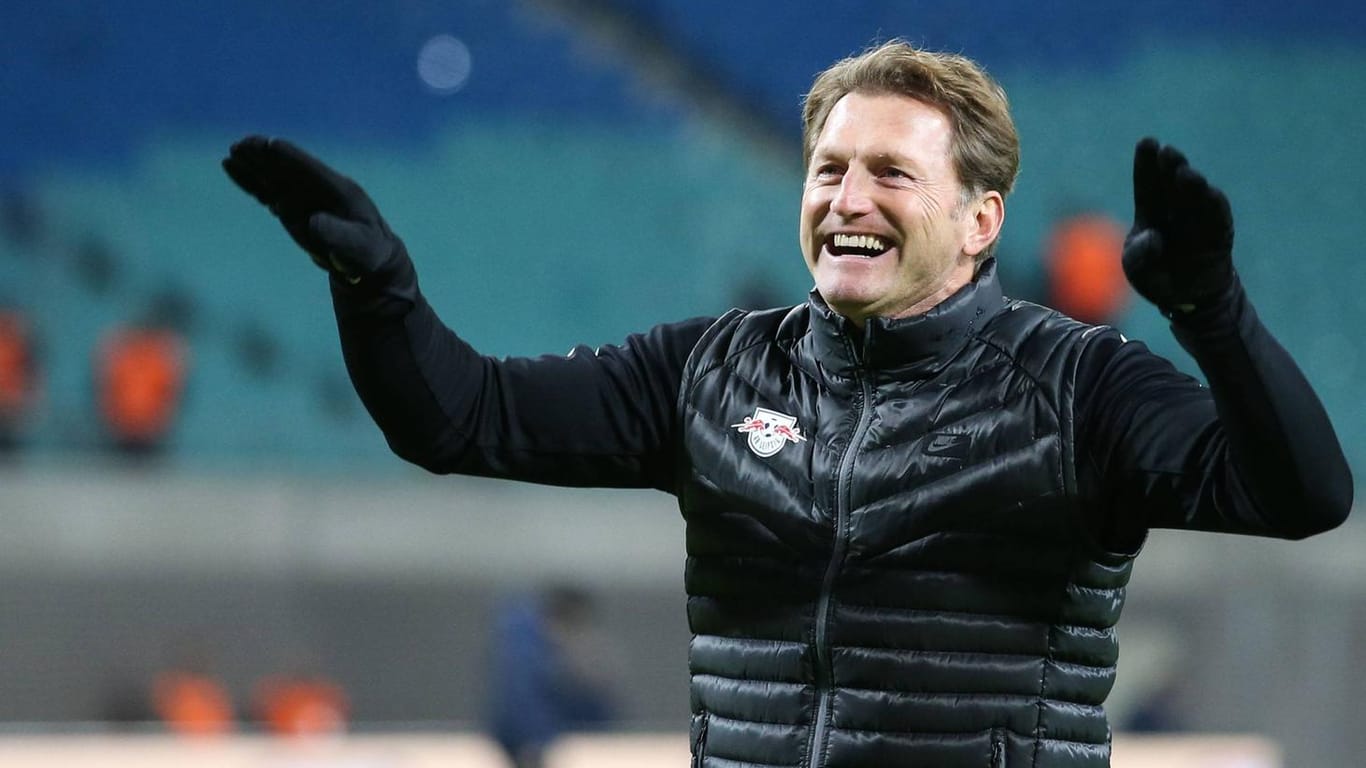 Hat derzeit reichlich Grund zur Freude: Leipzig-Coach Ralph Hasenhüttl.