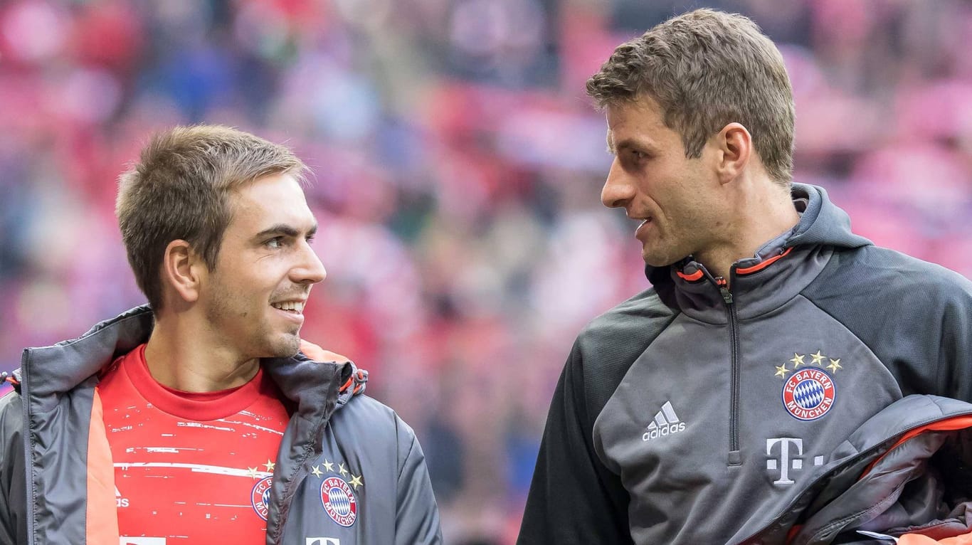Ein Verein, zwei Meinungen: Die Bayern-Profis Philipp Lahm (li.) und Thomas Müller.