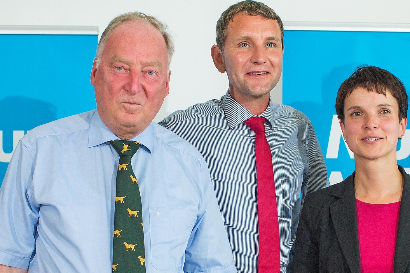 Das mögliche AfD-Spitzenteam für die Bundestagswahl 2017: Alexander Gauland (l.), Björn Höcke (m.) und Frauke Petry.