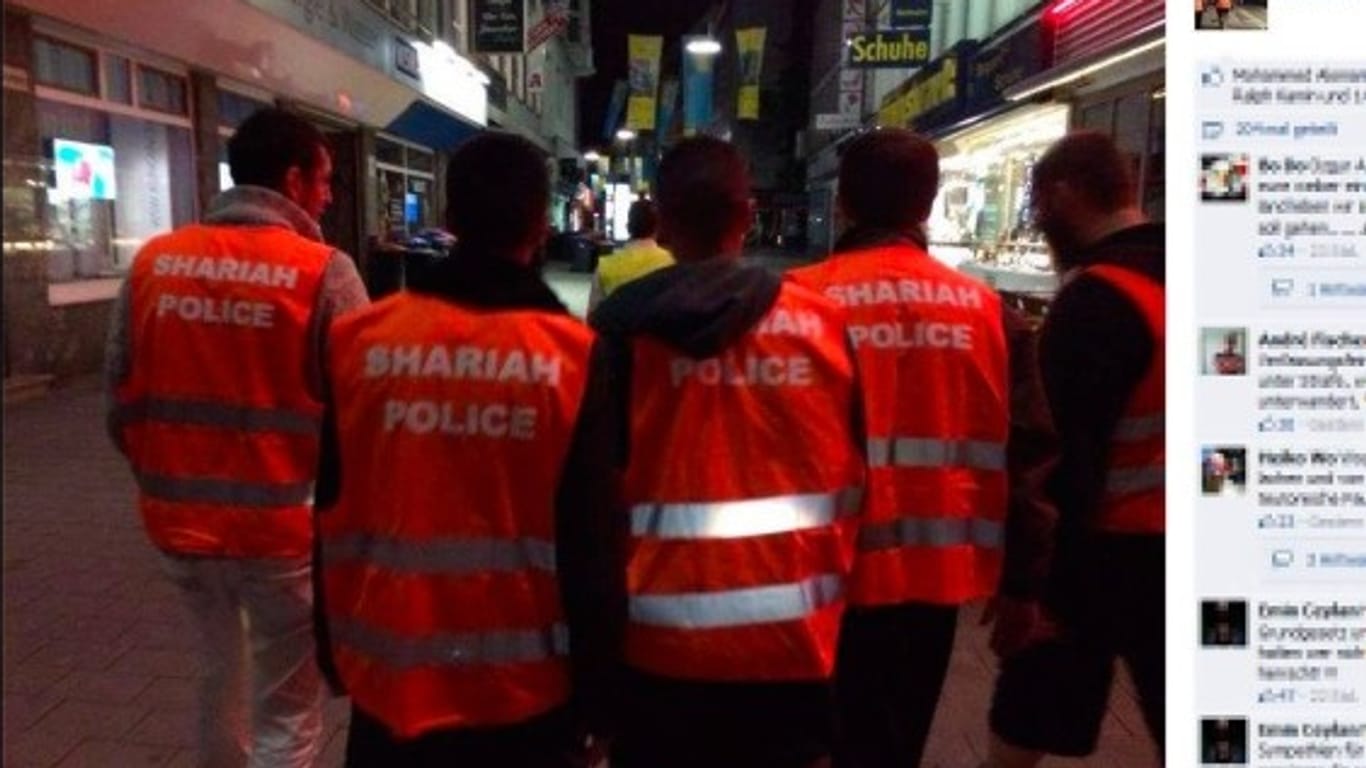 Facebook-Eintrag der selbsternannten "Sharia Police" von Wuppertal.