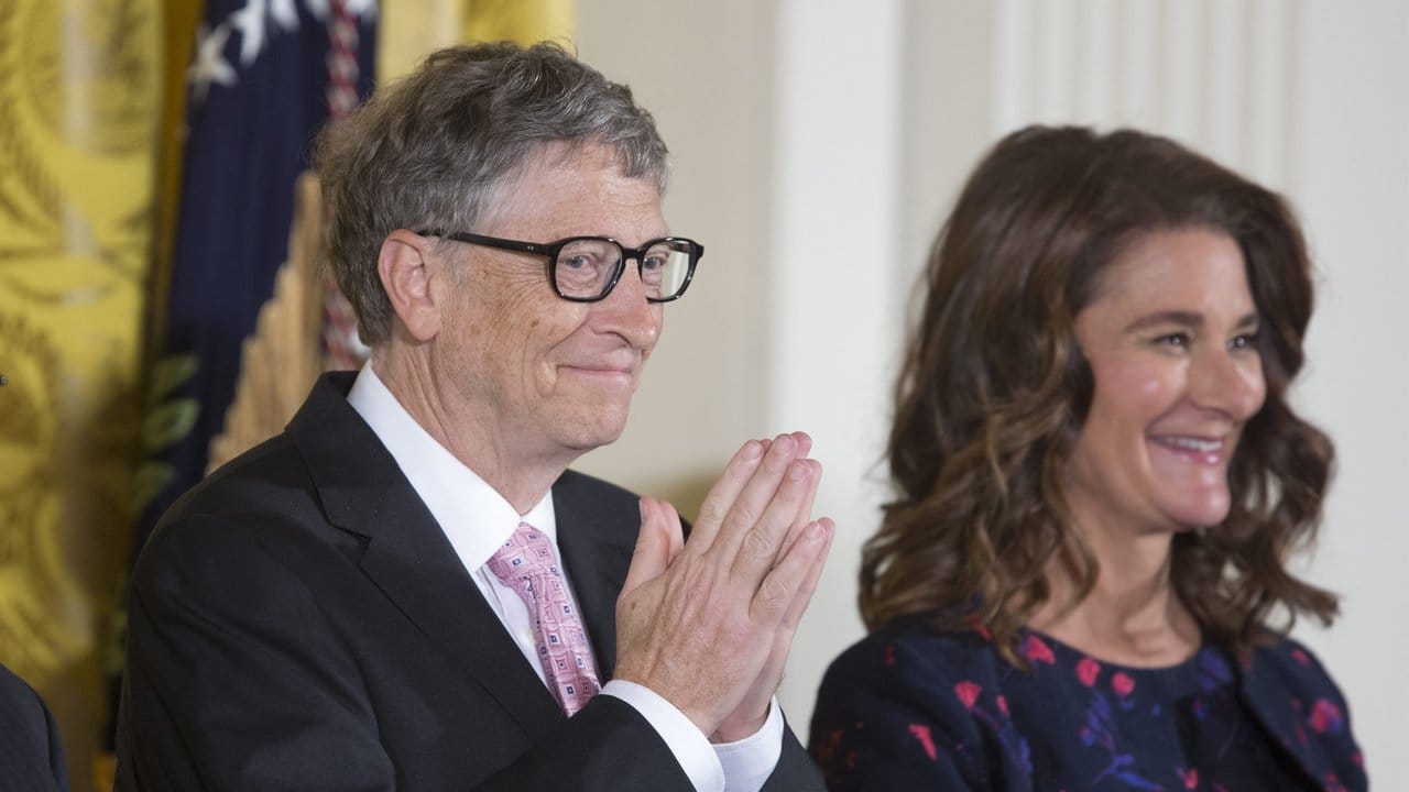 Bill Gates und Ehefrau Melinda im Weißen Haus.
