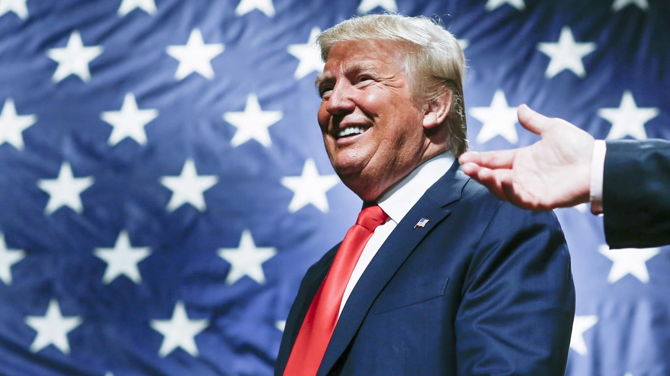 Donald Trump bei einem Wahlkampfauftritt im Mid-Hudson Civic Center im US-Staat New York.