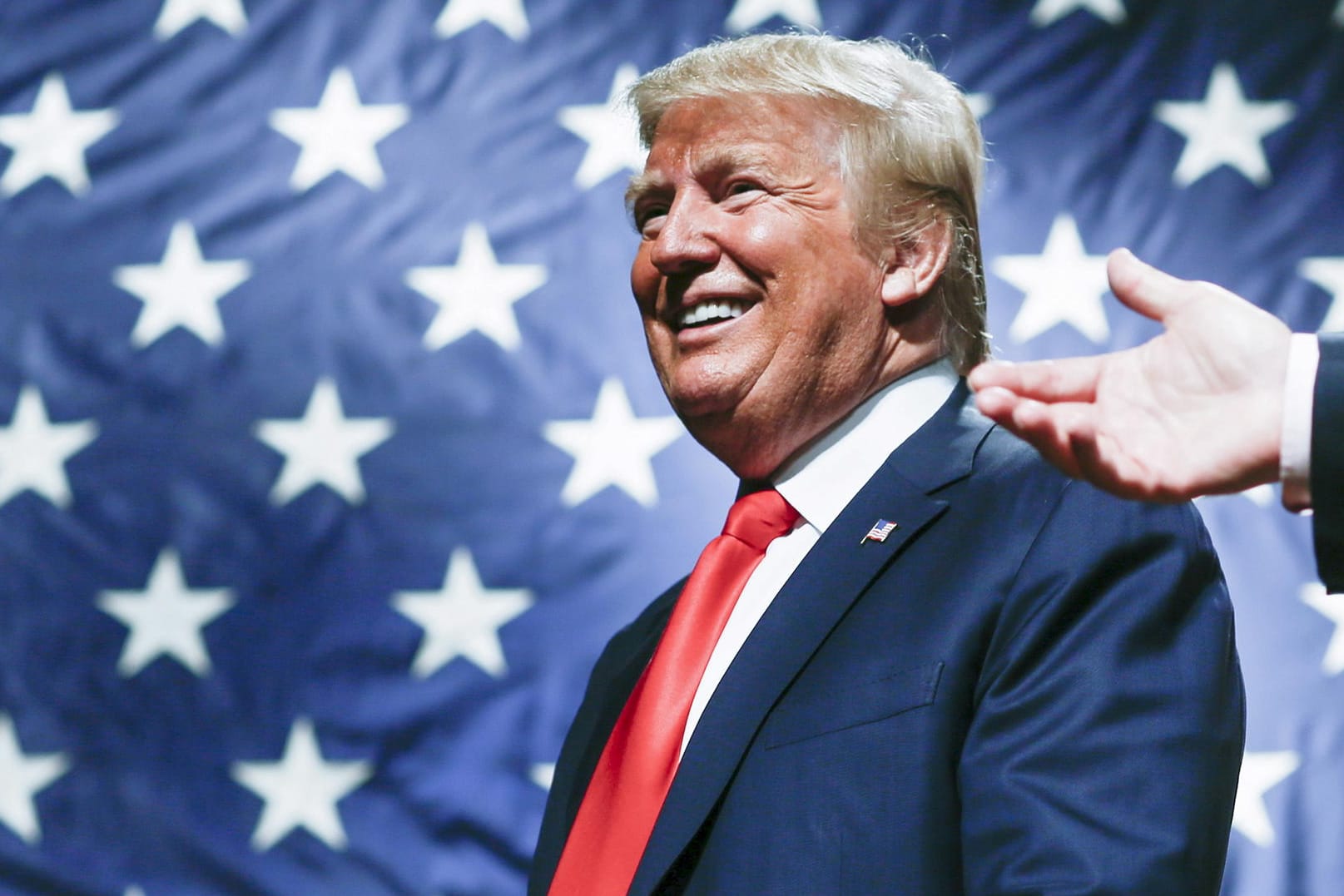 Donald Trump bei einem Wahlkampfauftritt im Mid-Hudson Civic Center im US-Staat New York.