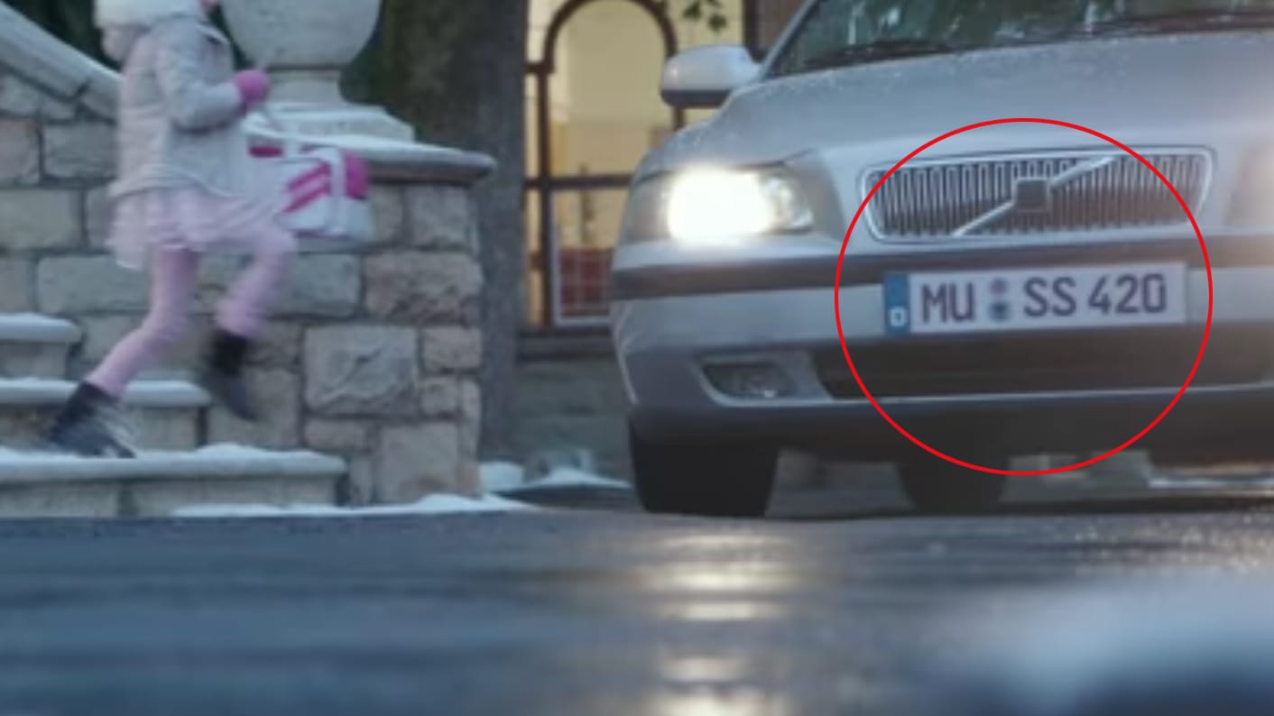 Kennzeichen des Anstoßes: Das Auto aus dem Weihnachtswerbespot von Edeka.