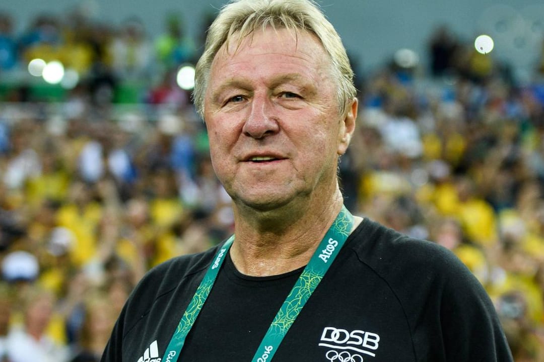 Horst Hrubesch im Finale bei Olympia in Rio.