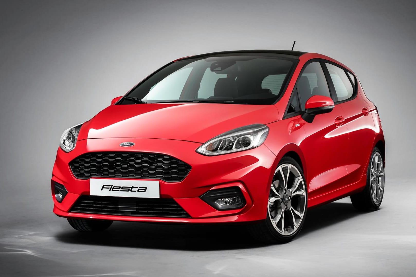 Erstes offizielles Bild vom neuen Ford Fiesta in der ST-Ausstattung.