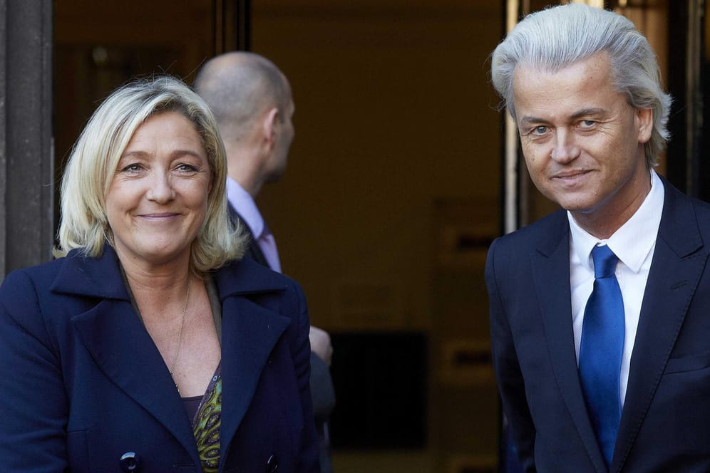 Die Rechtspopulisten Marine Le Pen und Geert Wilders bei einem Treffen in Den Haag.