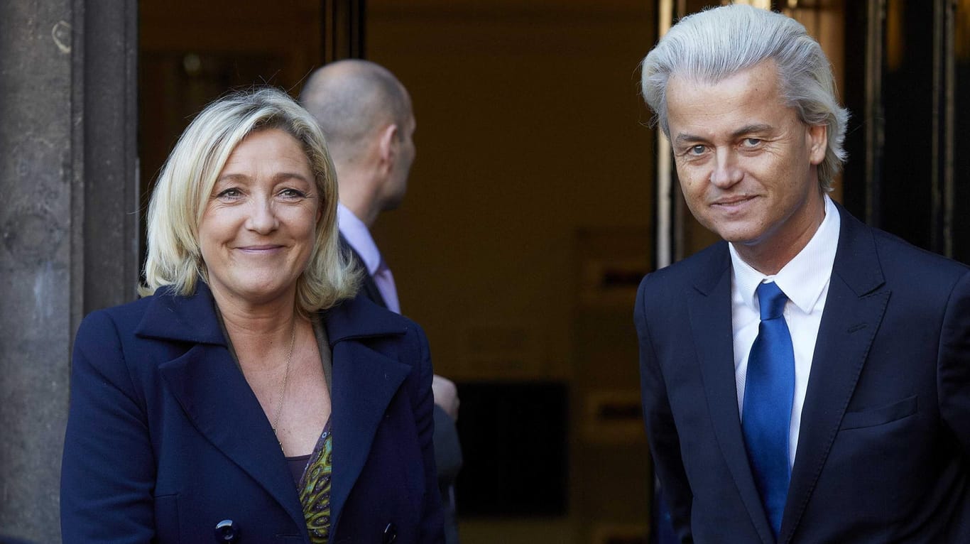 Die Rechtspopulisten Marine Le Pen und Geert Wilders bei einem Treffen in Den Haag.