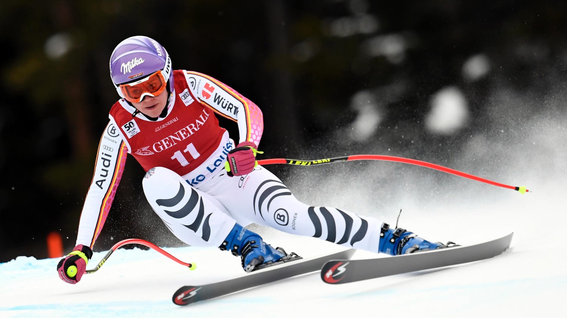 Viktoria Rebensburg fuhr in der Abfahrt von Lake Louise auf Rang fünf.