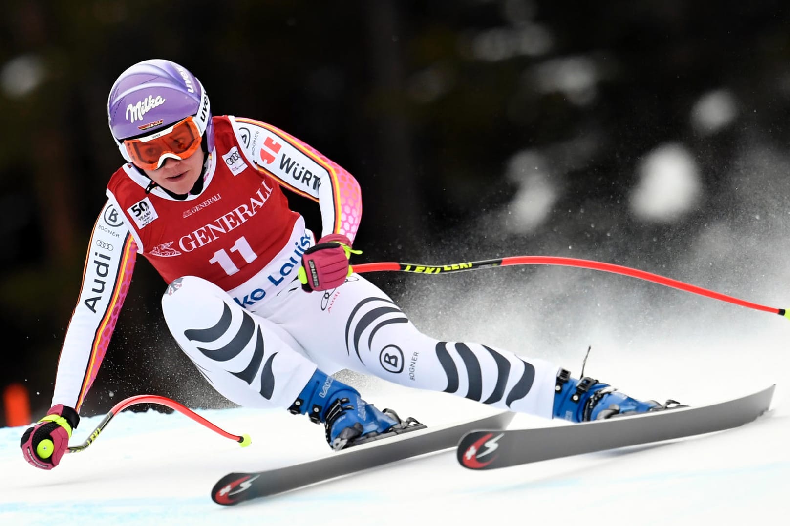 Viktoria Rebensburg fuhr in der Abfahrt von Lake Louise auf Rang fünf.