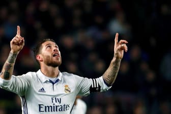 Sergio Ramos bejubelt seinen Last-Minute-Treffer für Real Madrid.