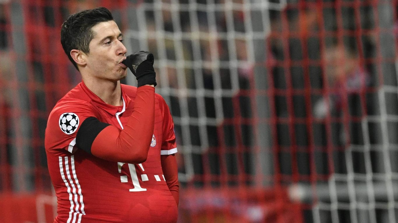 Robert Lewandowski entschied das Aufeinandertreffen der Bayern mit Atletico durch seinen Treffer.