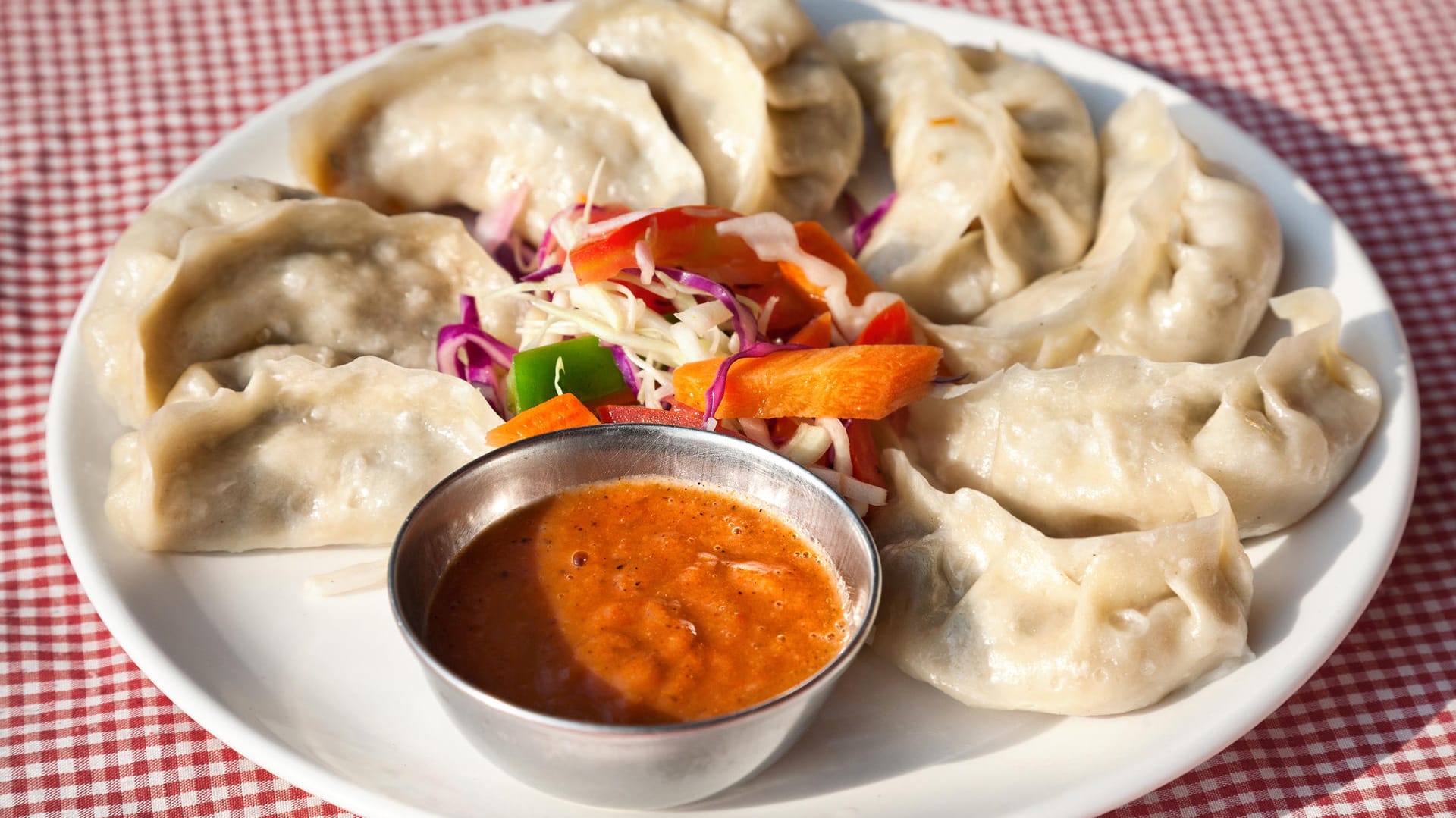 Momos sind die typischen gefüllten Teigtaschen in Tibet.