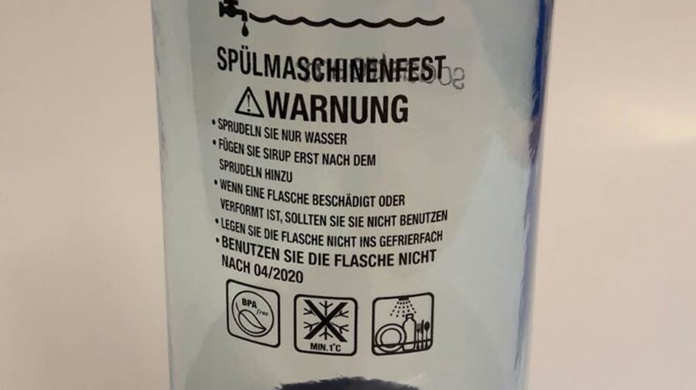 Diese Sprudlerflasche von Sodastream sollte laut Hersteller nicht mehr verwendet werden.