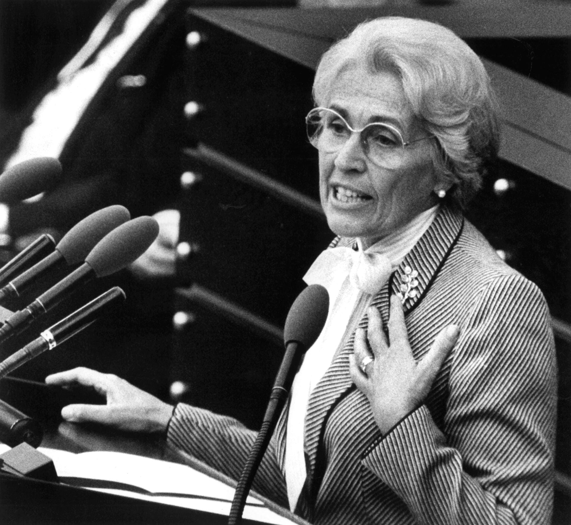 Hildegard Hamm-Brüchers Rede am 1. Oktober 1982 anlässlich des Misstrauensvotums gegen Bundeskanzler Helmut Schmidt fand damals große Beachtung.