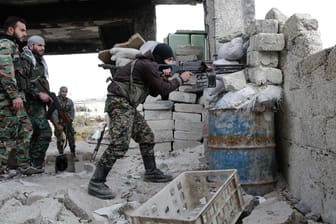 Syrische Soldaten in Aleppo.