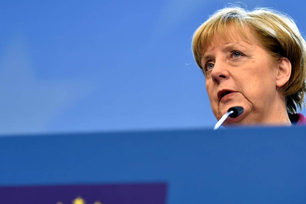 Bundeskanzlerin Angela Merkel auf dem EU-Gipfel zu Aleppo.