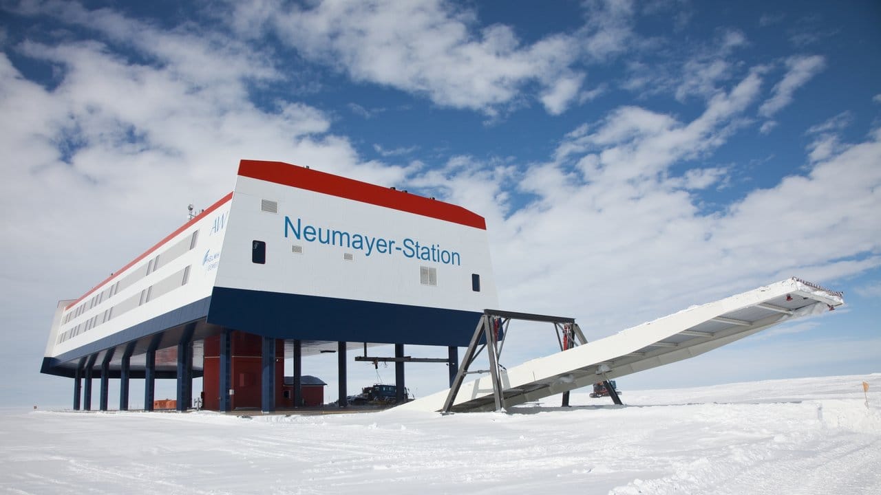 Die deutsche Forschungsstation Neumayer-Station III in der Antarktis.