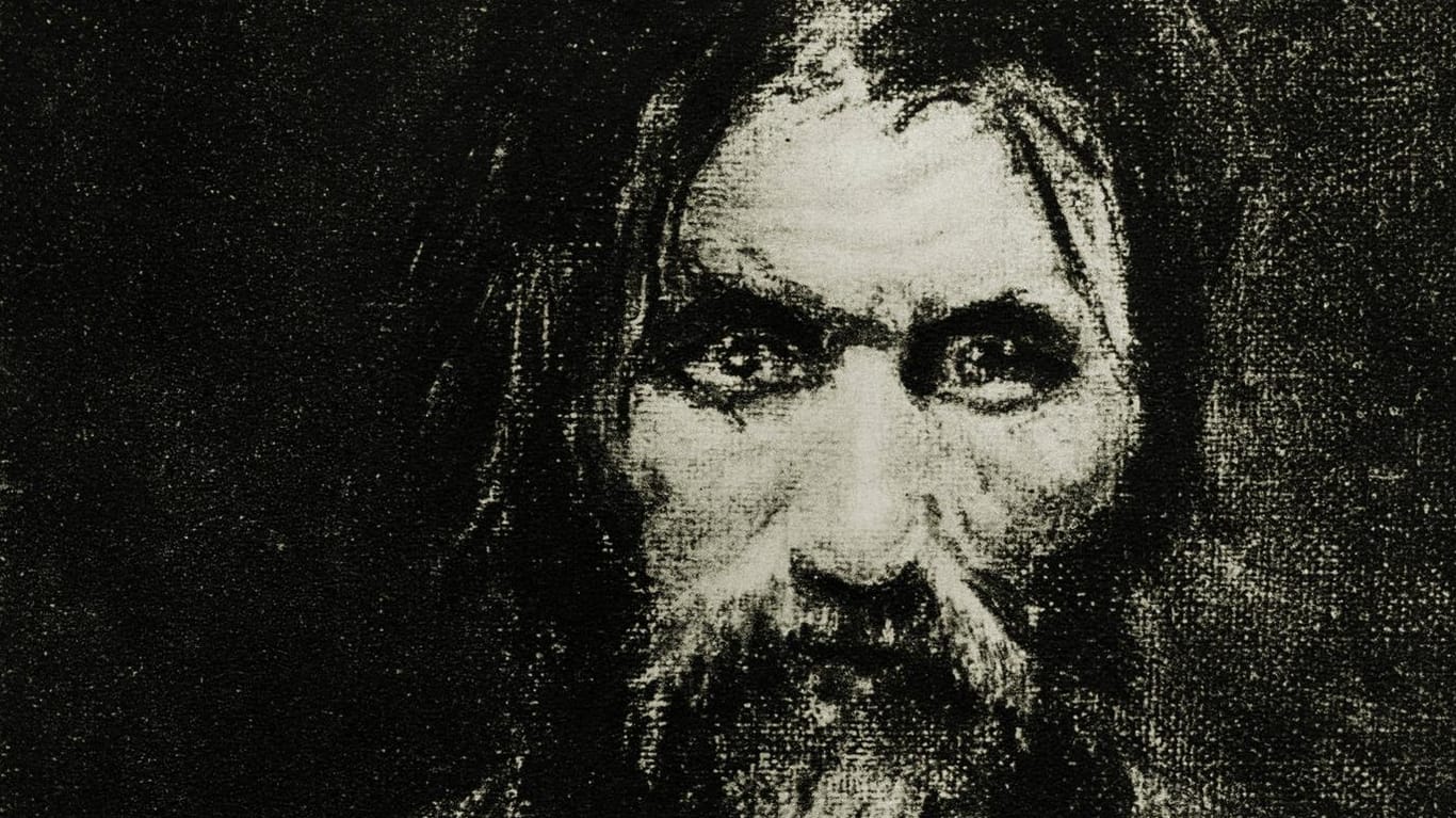 Grigorij Jefimowitsch Rasputin auf einem Gemälde von 1914.