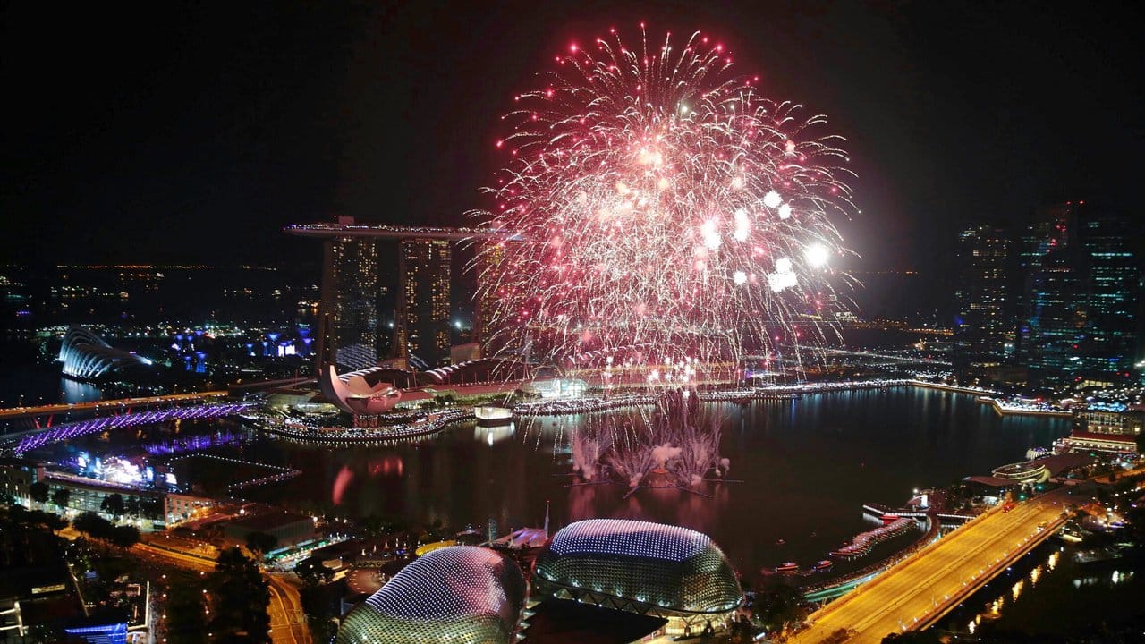 In Singapur wird das neue Jahr begrüßt.