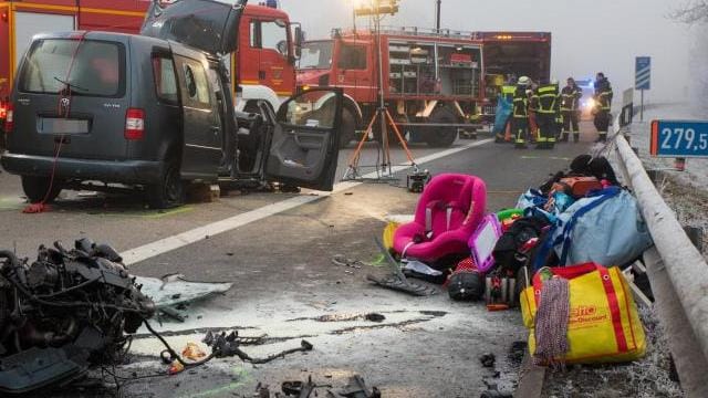 Unfallstelle auf der A61 bei Rheinböllen