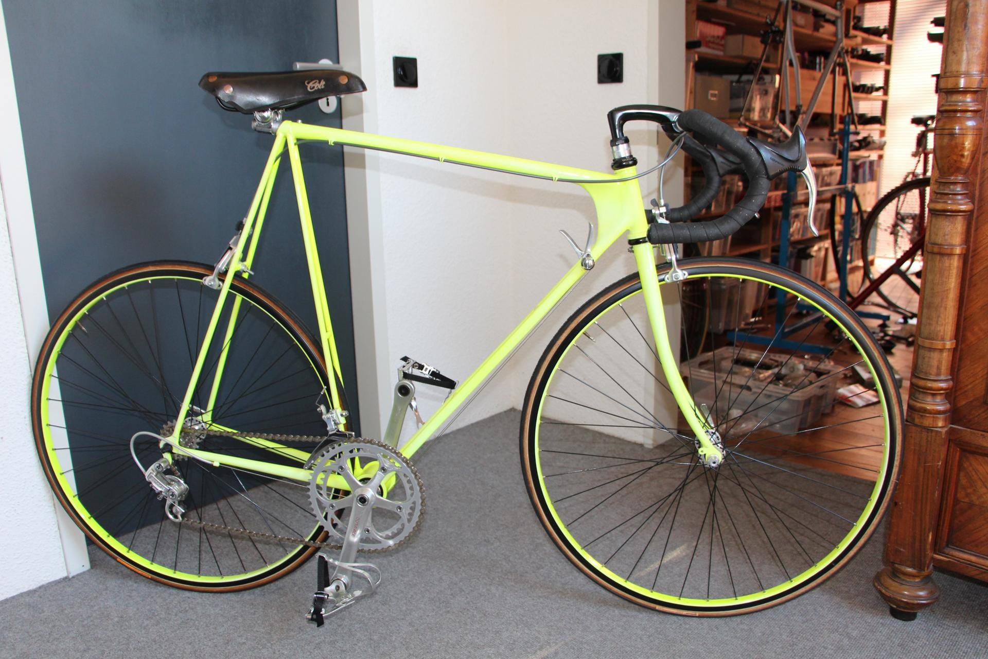 Das Rennrad von Designer Luigi Colani wurde 1982 für die Internationale Fahrrad- und Motorradausstellung in Köln im Auftrag der Firma Kalkhoff gebaut.
