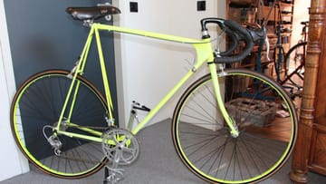 Das Rennrad von Designer Luigi Colani wurde 1982 für die Internationale Fahrrad- und Motorradausstellung in Köln im Auftrag der Firma Kalkhoff gebaut.