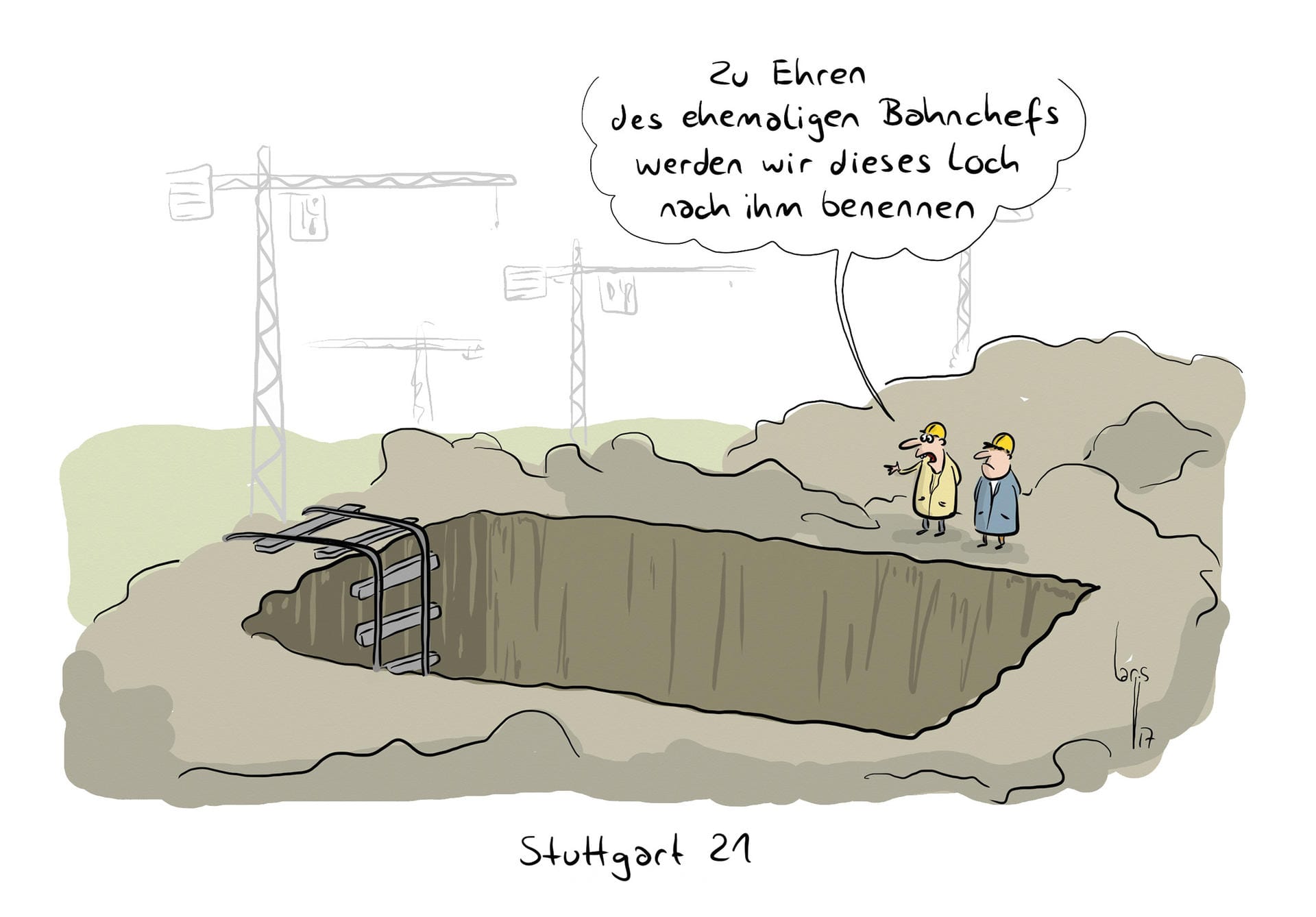 Nicht vergessen: Ex-Bahnchef und Stuttgart 21. Mario Lars / CartoonAG