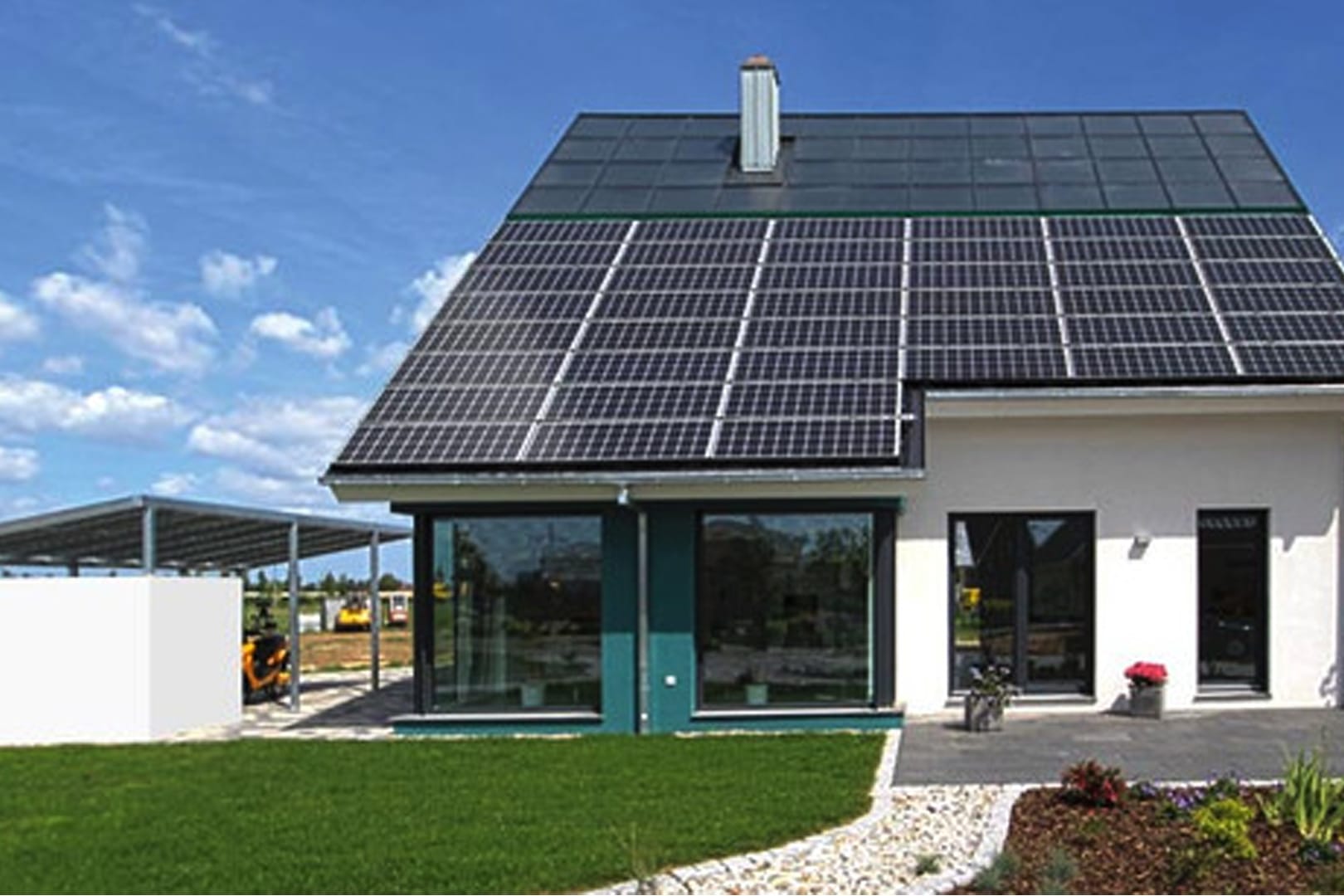 Ein Prototyp des energieautarken Hauses steht im Musterhauspark in Lehrte.